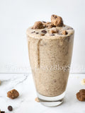 Vegan Chocolate Chip Cookie Dough Shake on Marble