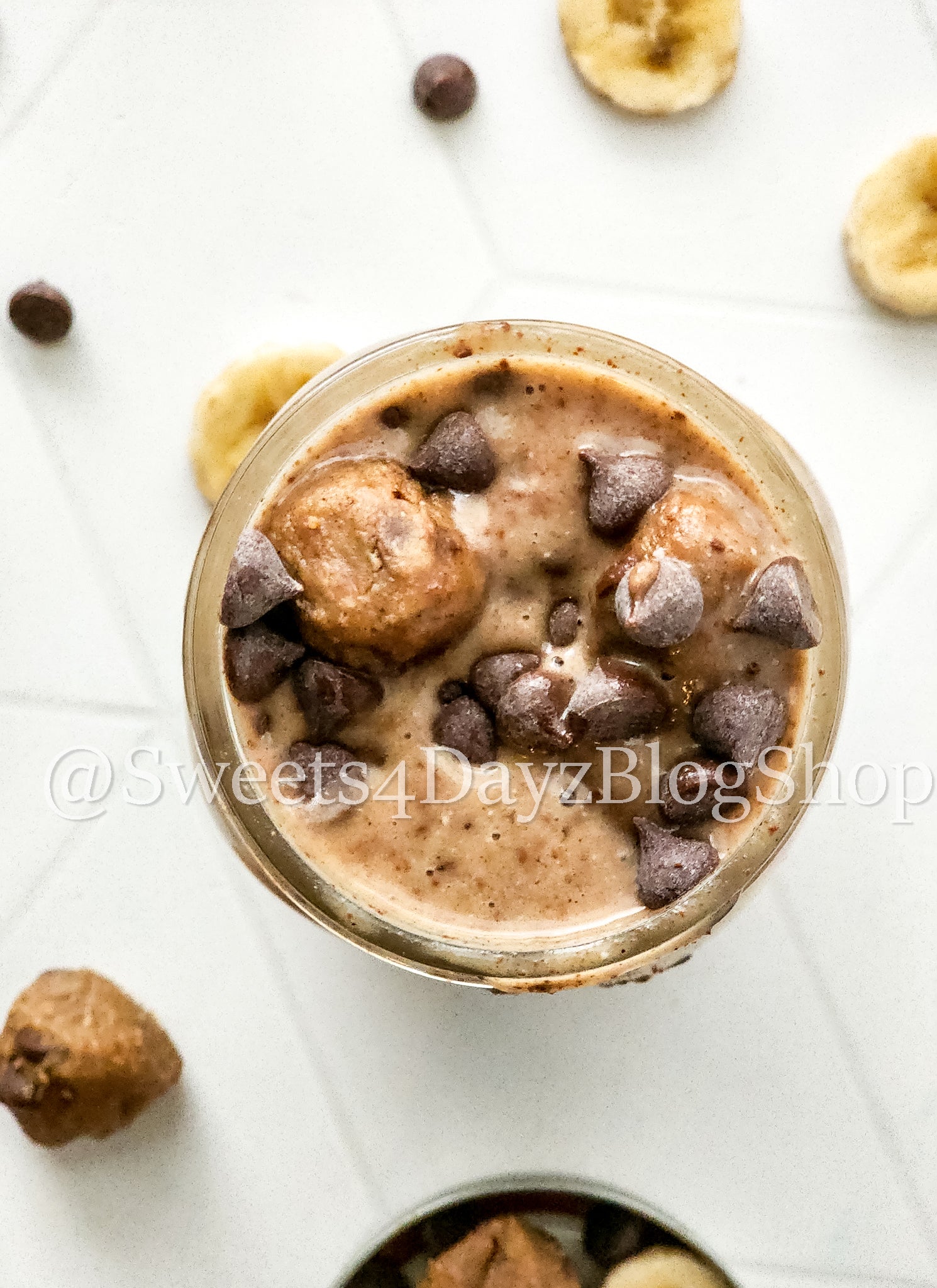 Vegan Chocolate Chip Cookie Dough Shake on Rhombus