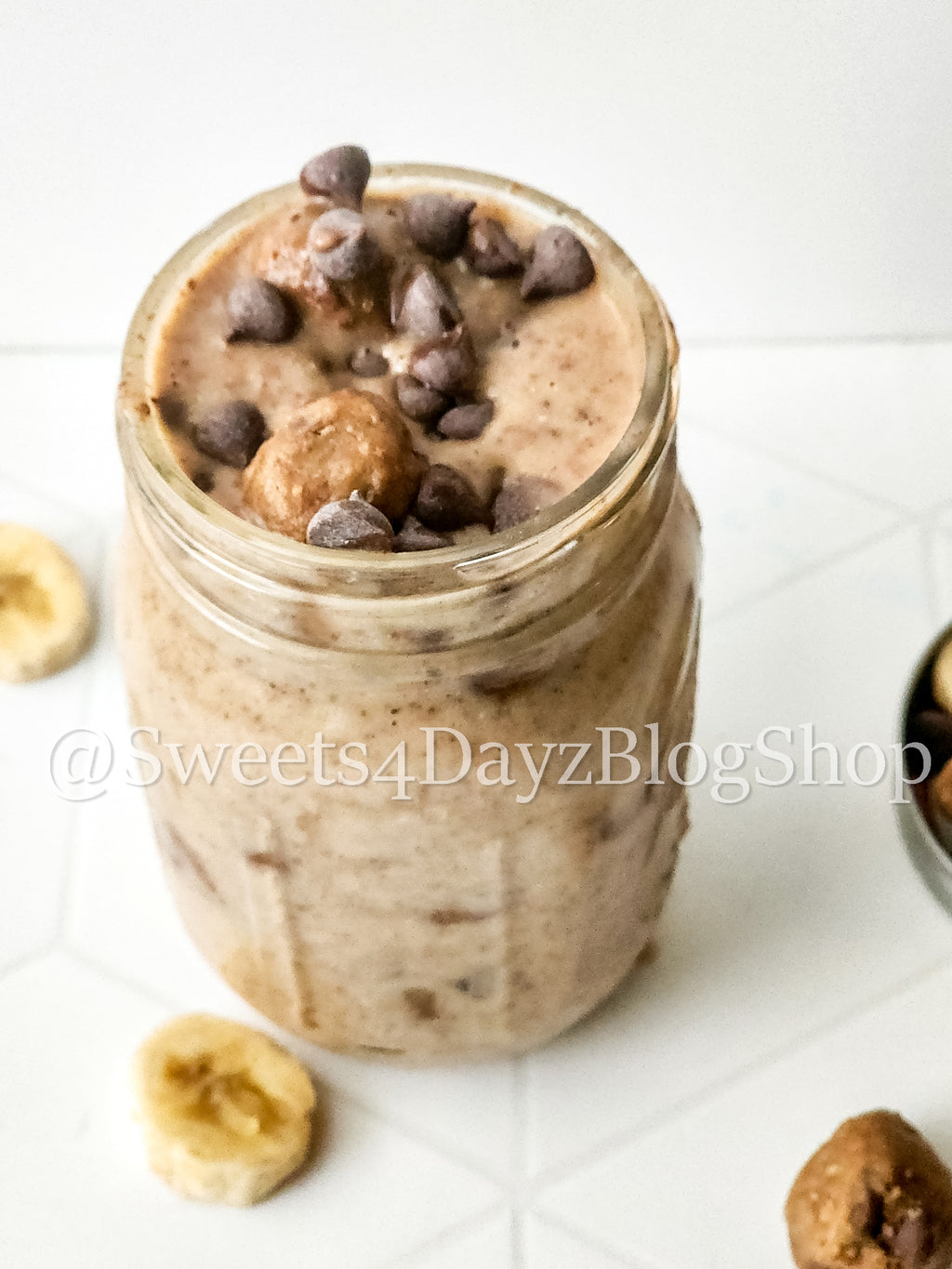 Vegan Chocolate Chip Cookie Dough Shake on Rhombus