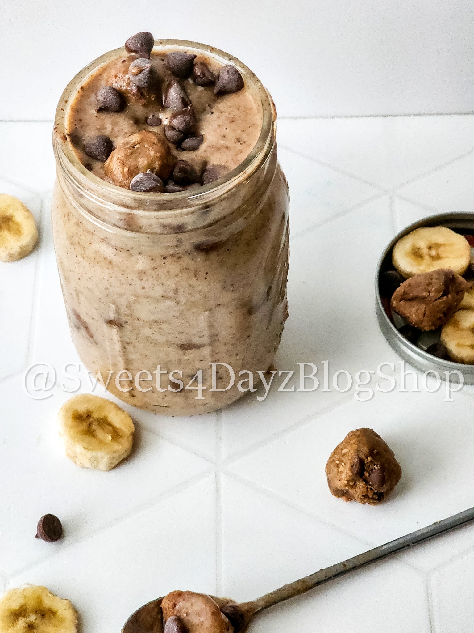 Vegan Chocolate Chip Cookie Dough Shake on Rhombus
