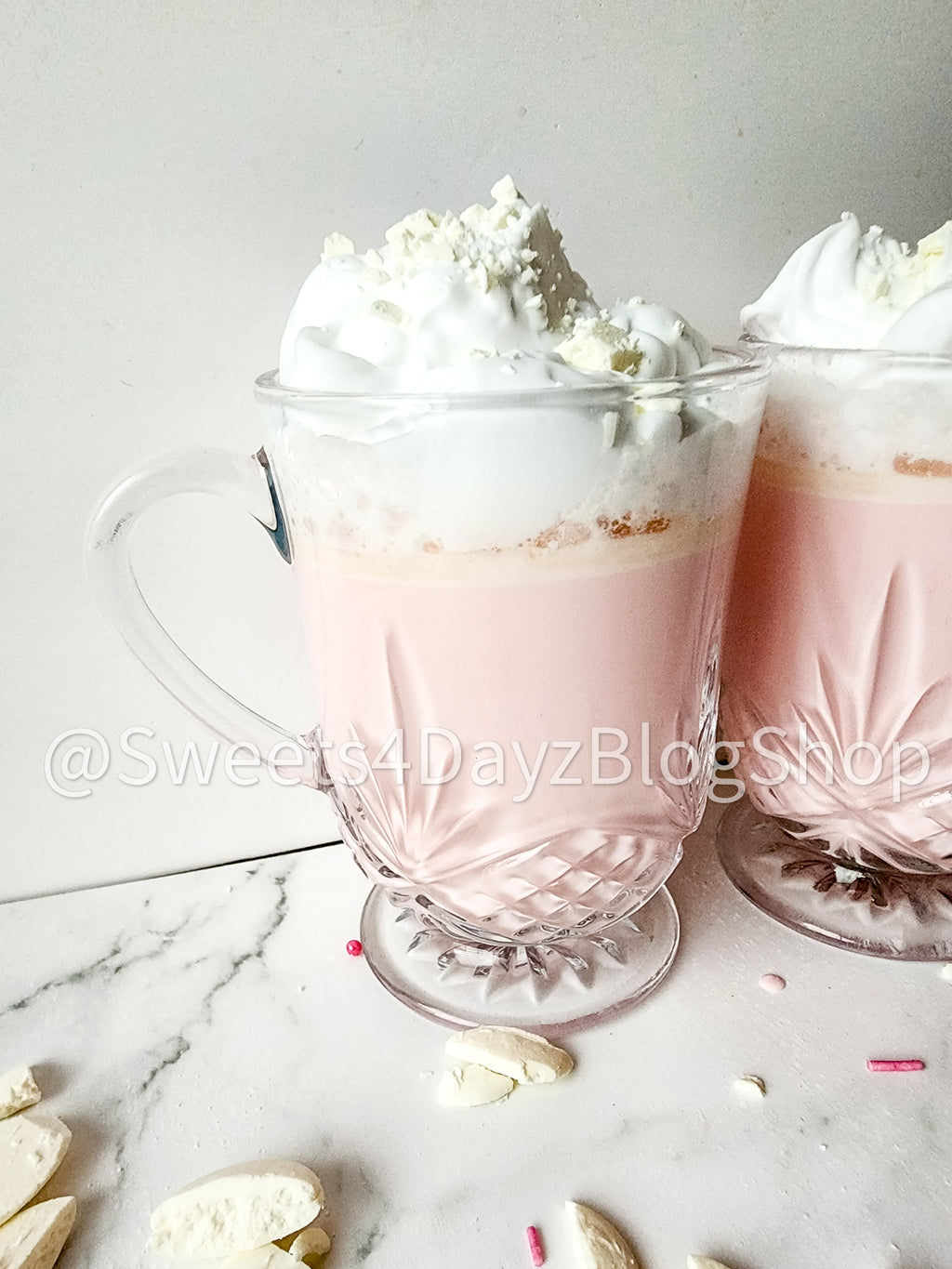 White Hot Chocolate on Marble