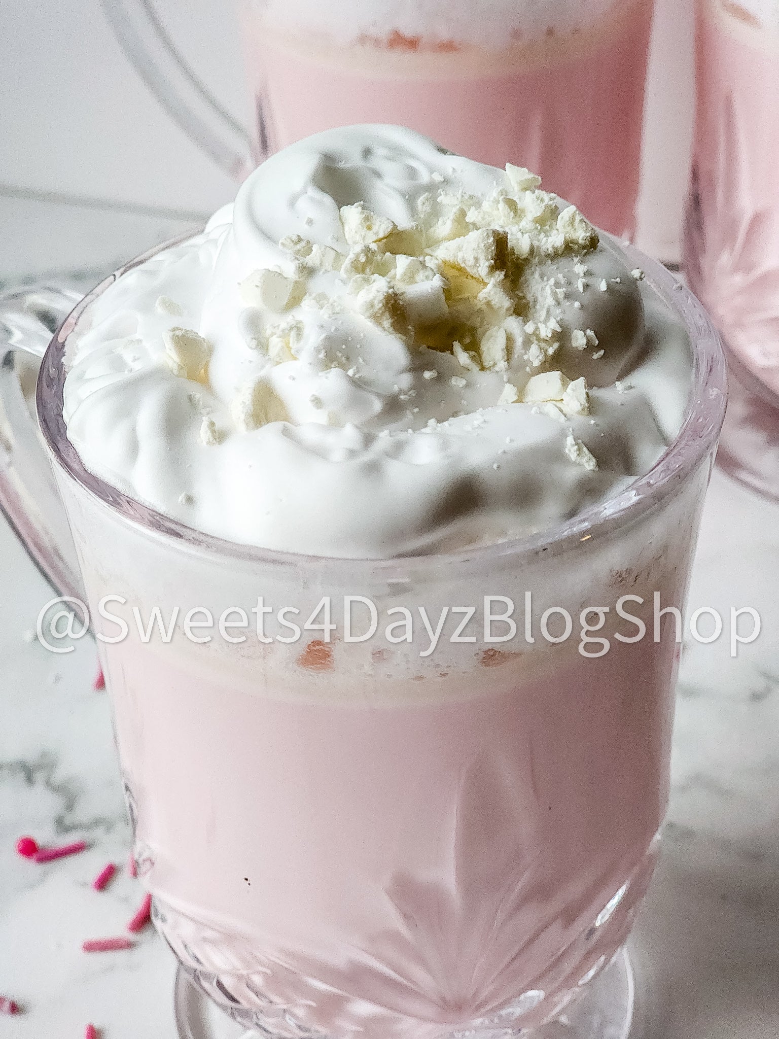 White Hot Chocolate on Marble