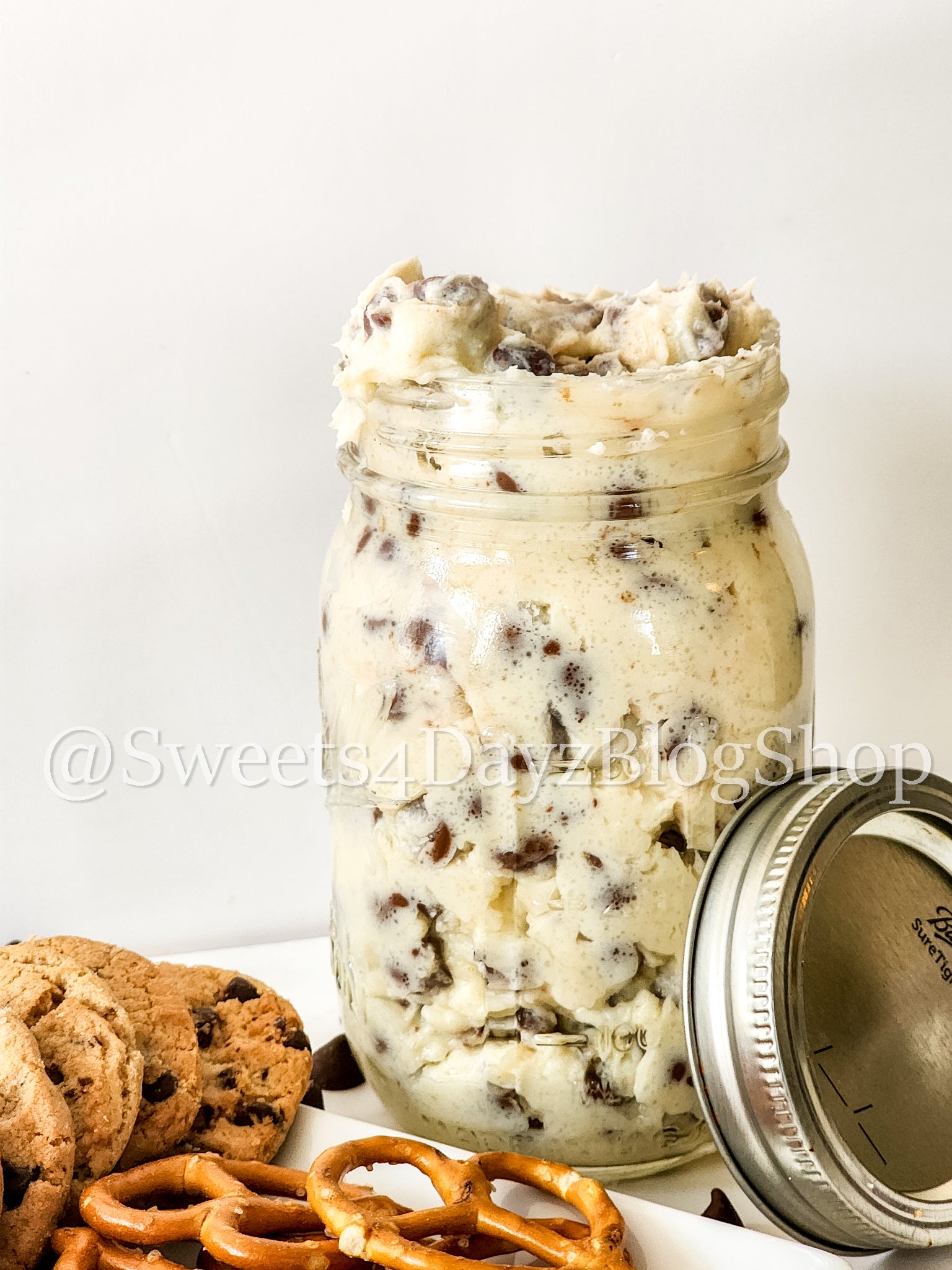 Keto Cookie Dough Dip on Marble