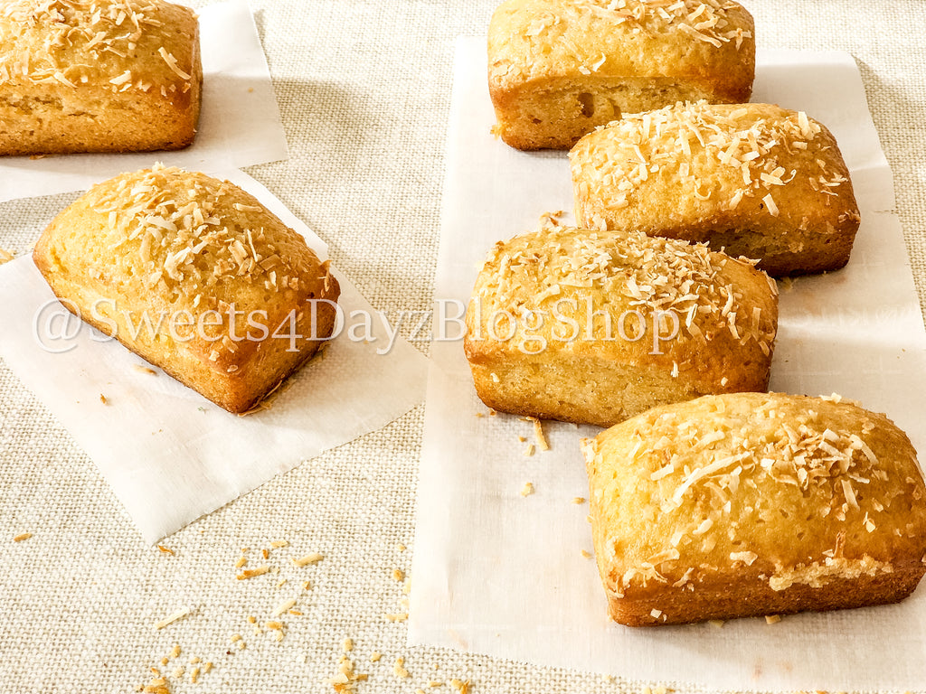 Coconut Rum Bread on Linen