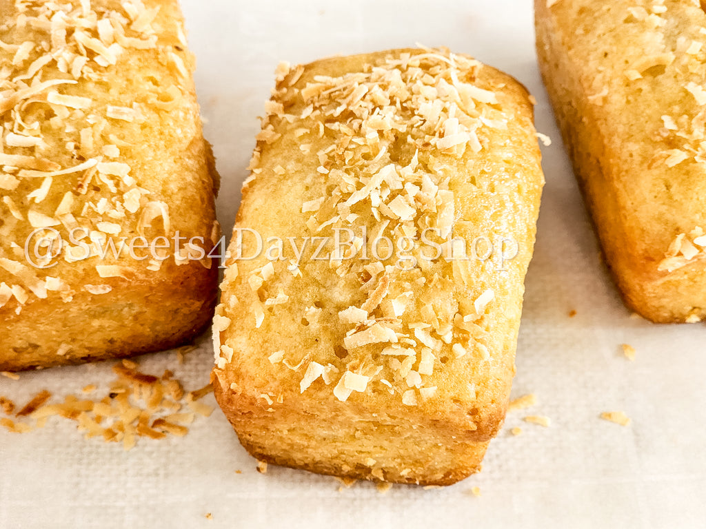 Coconut Rum Bread on Linen