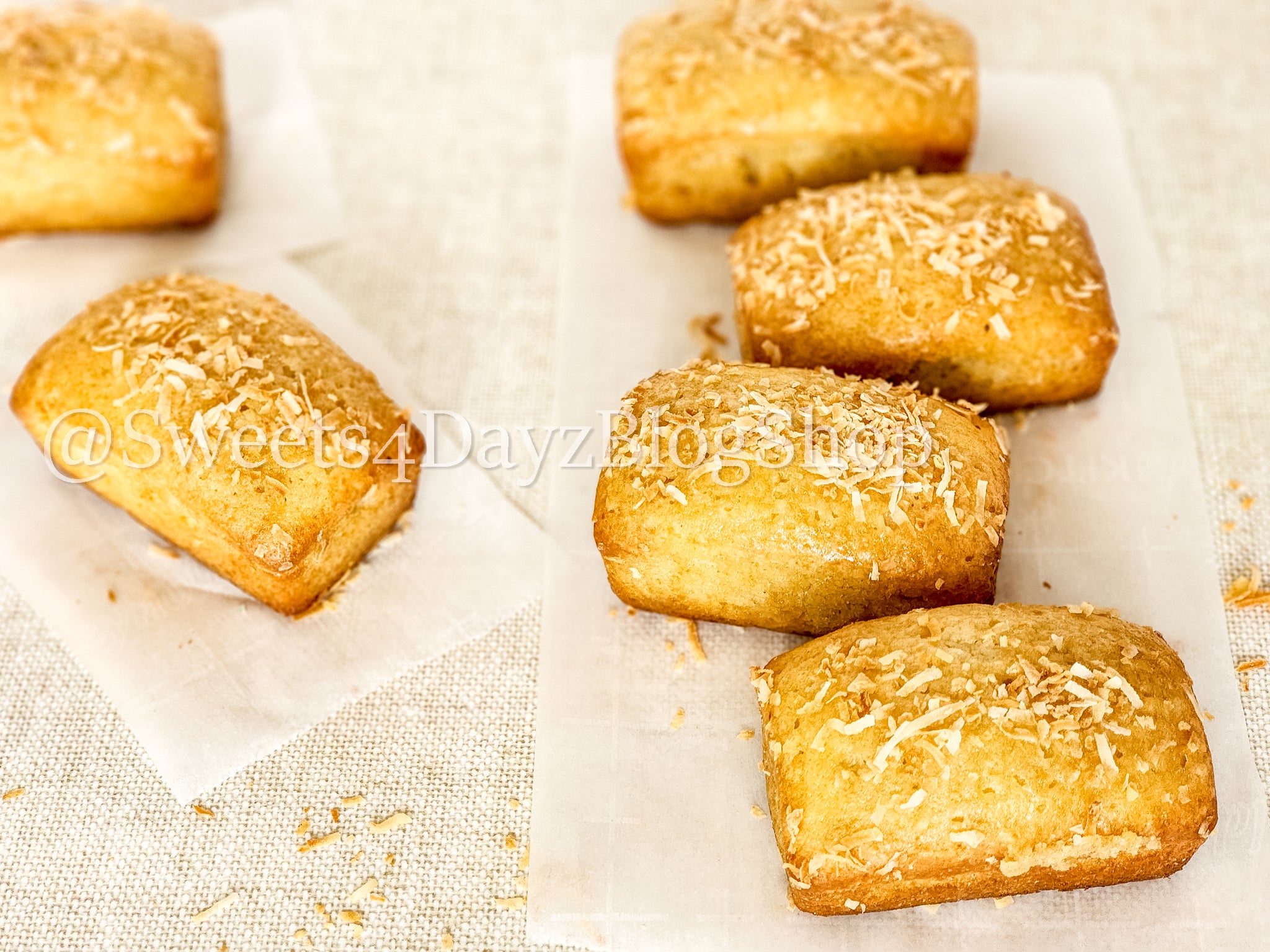 Coconut Rum Bread on Linen