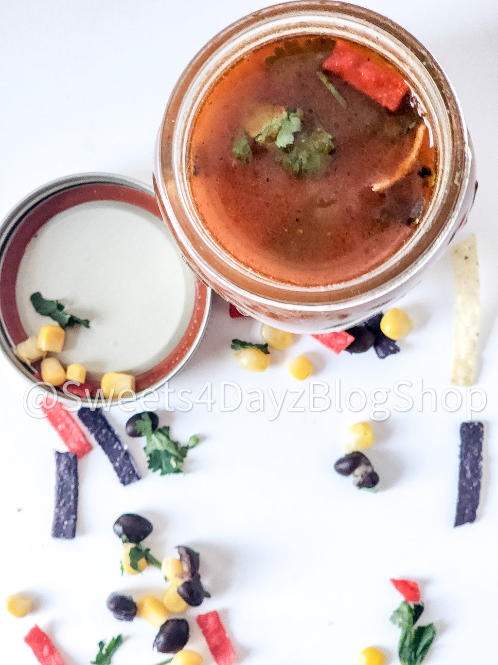 Copycat Panera Chicken Tortilla Soup on White