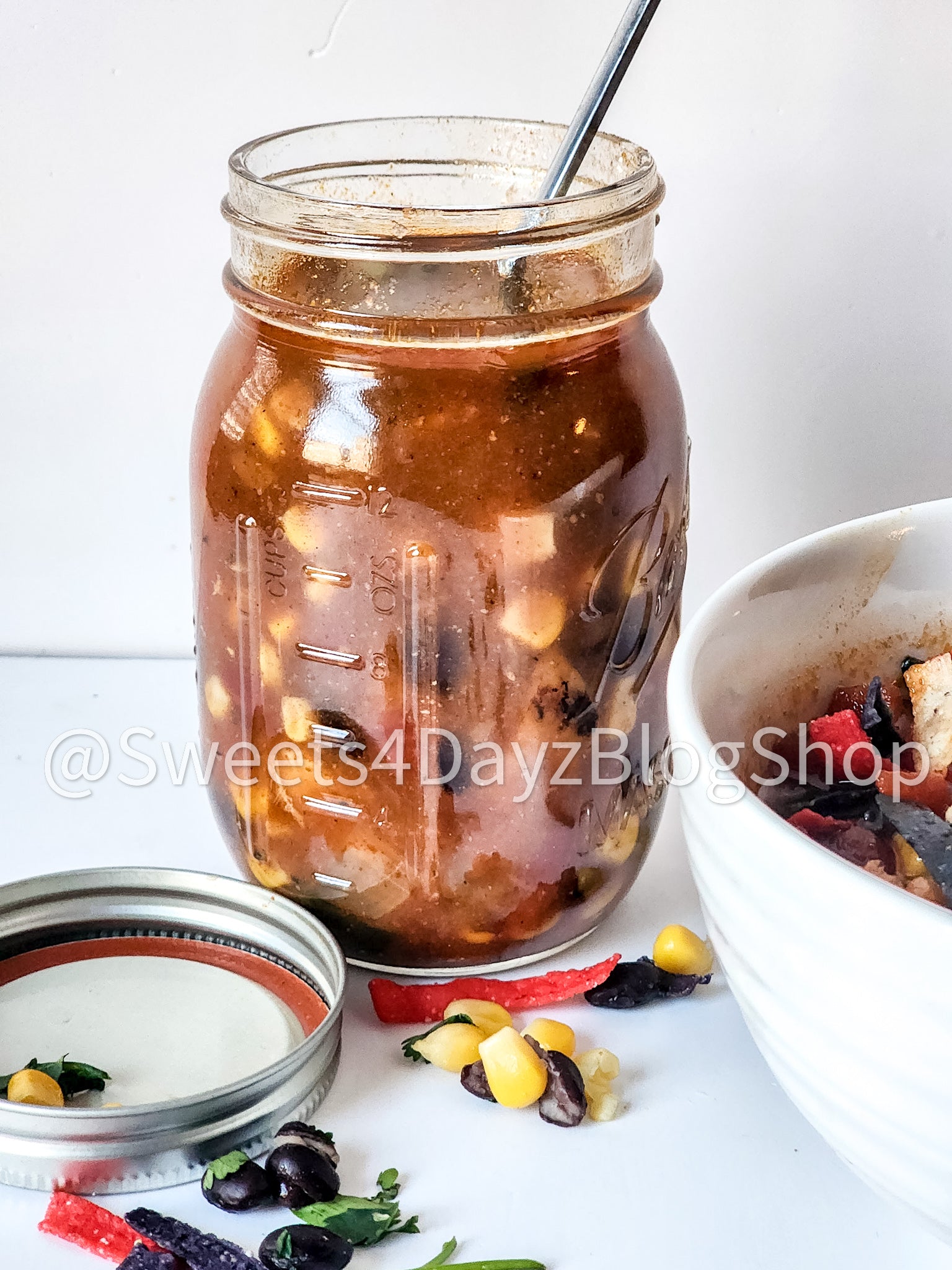 Copycat Panera Chicken Tortilla Soup on White