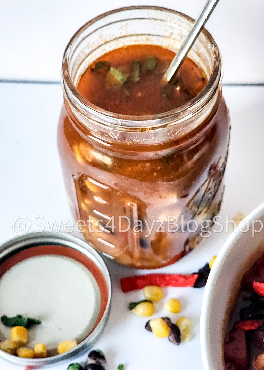 Copycat Panera Chicken Tortilla Soup on White