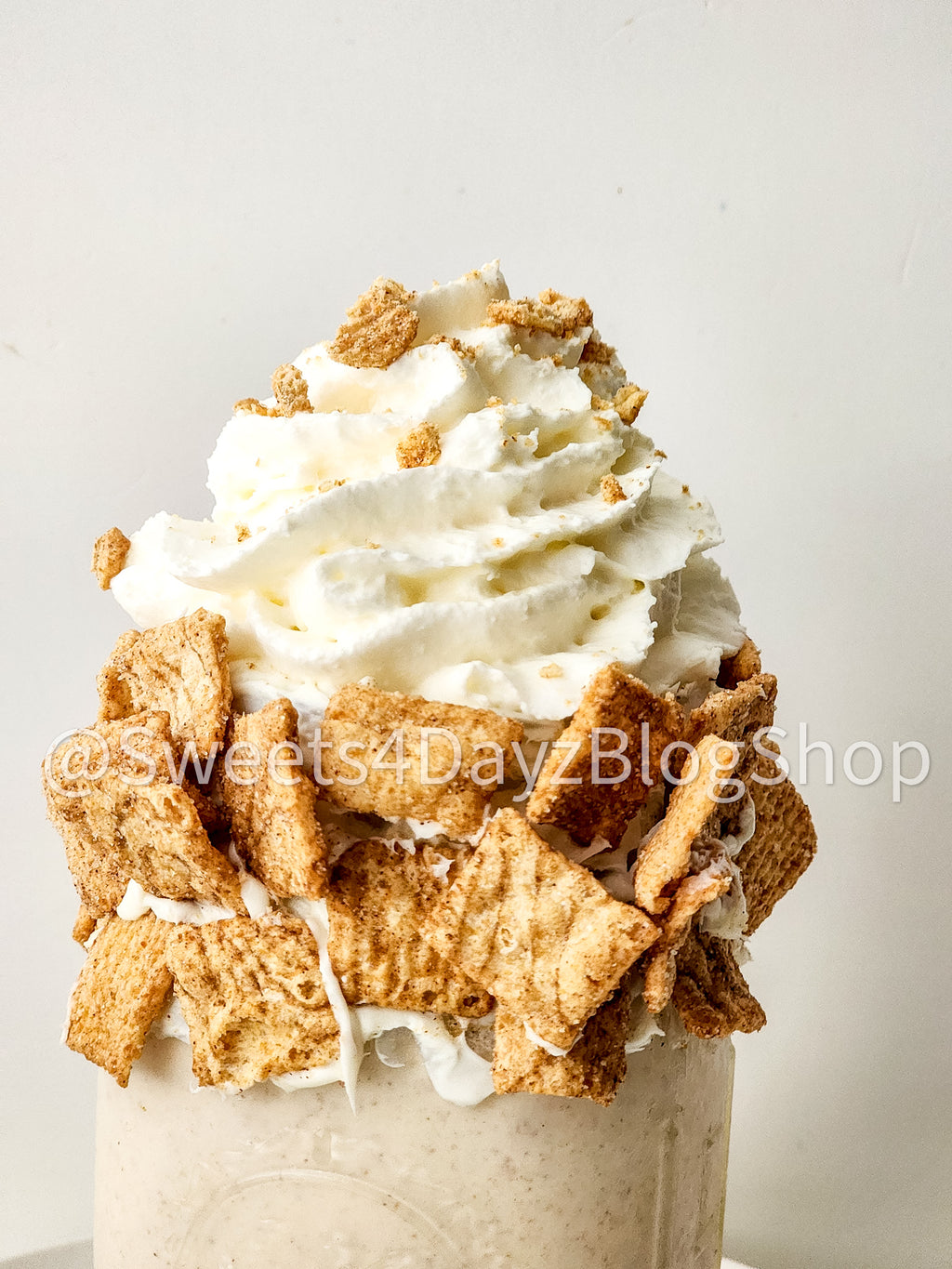 Cinnamon Toast Crunch Milkshake on Marble