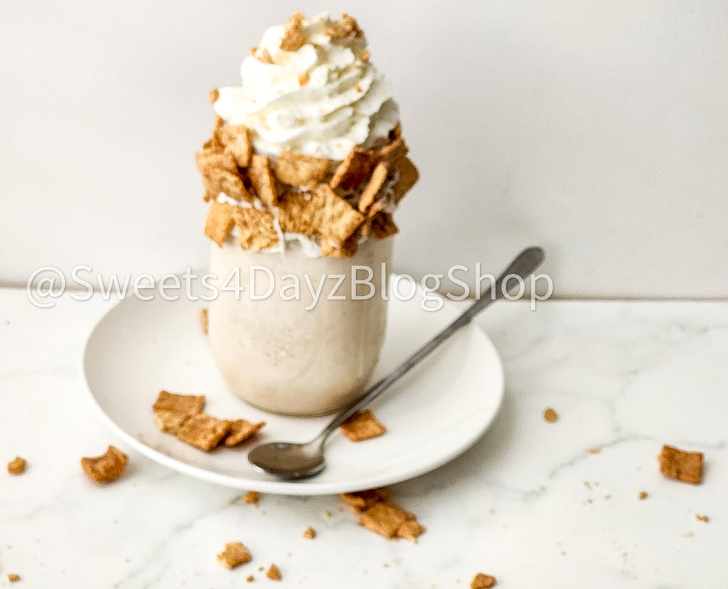 Cinnamon Toast Crunch Milkshake on Marble