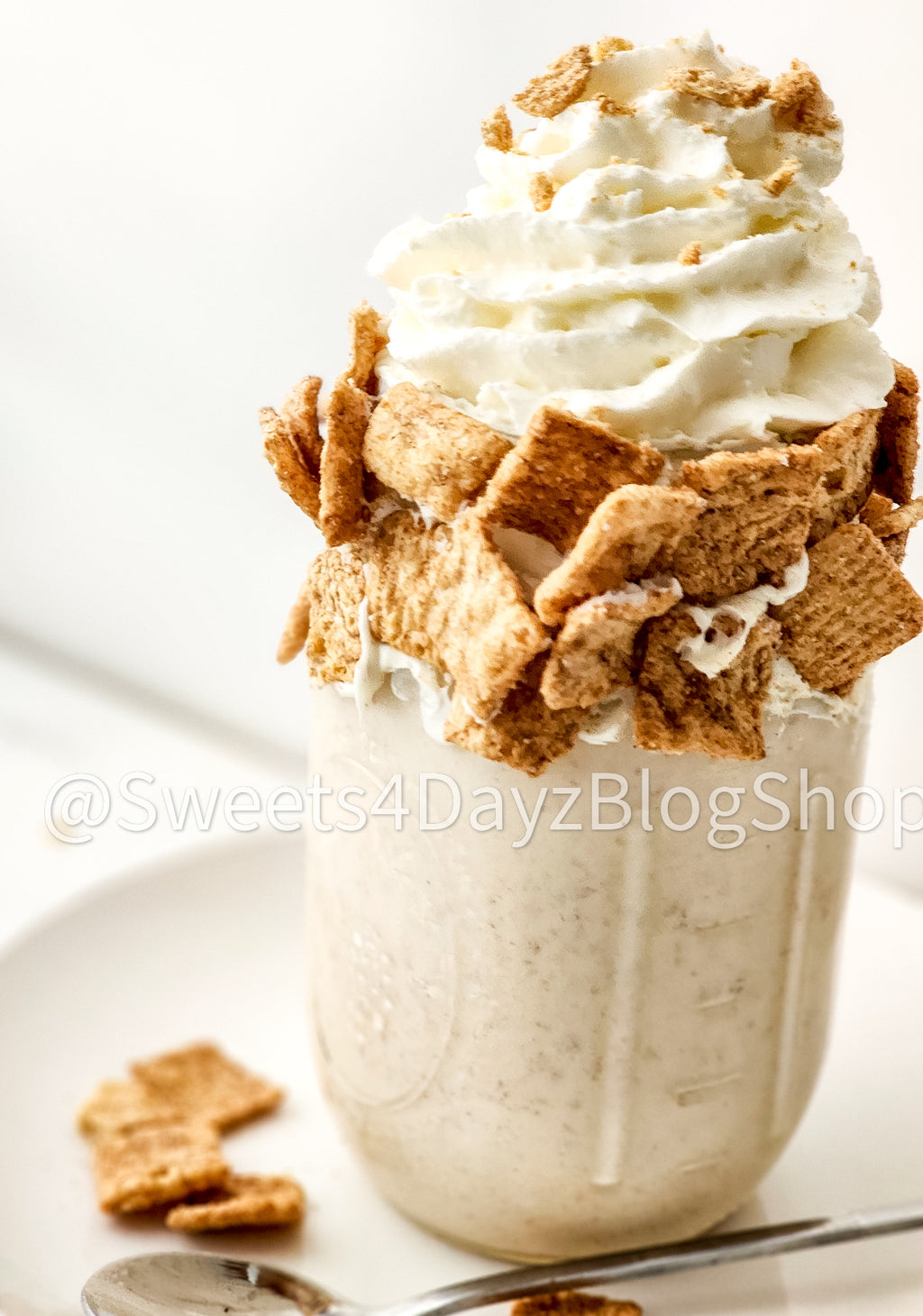 Cinnamon Toast Crunch Milkshake on Marble