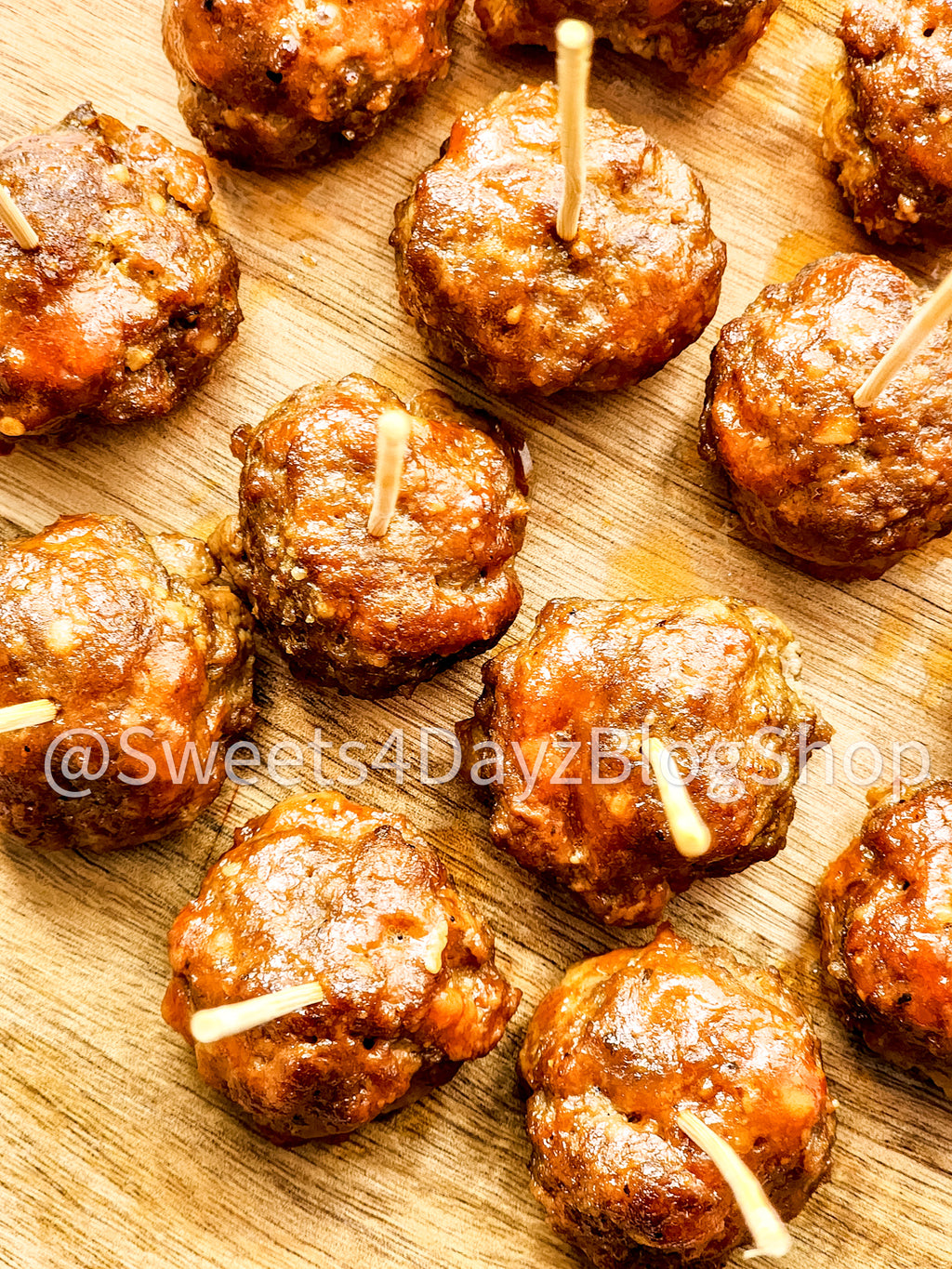 Keto Low Carb BBQ Meatballs on White