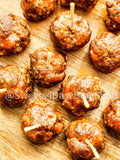 Keto Low Carb BBQ Meatballs on White