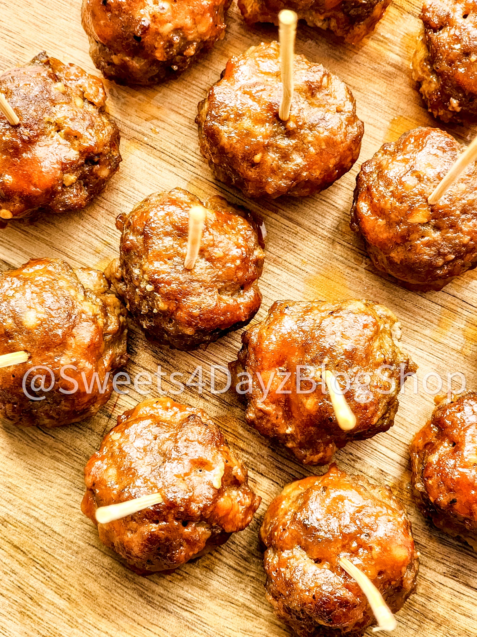 Keto Low Carb BBQ Meatballs on White