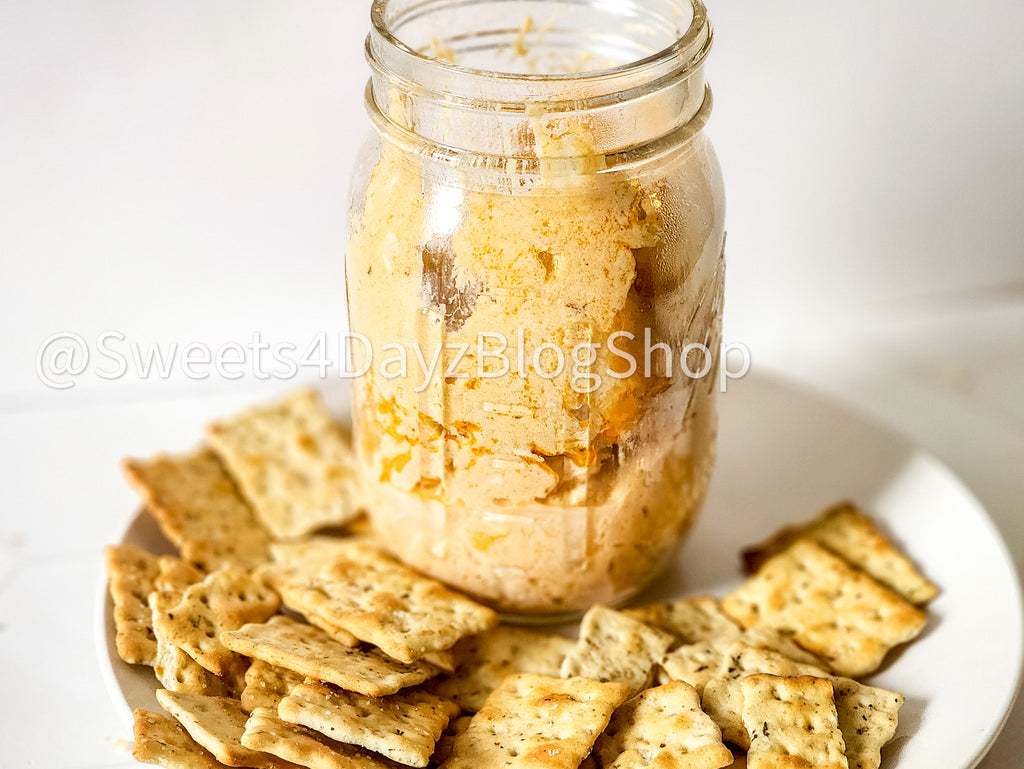 Cheesy Buffalo Chicken Dip on Marble