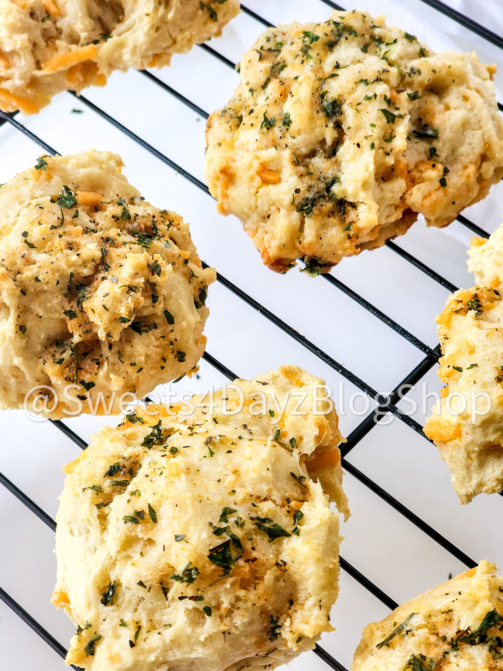Copycat Red Lobster's Cheddar Bay Biscuits on White