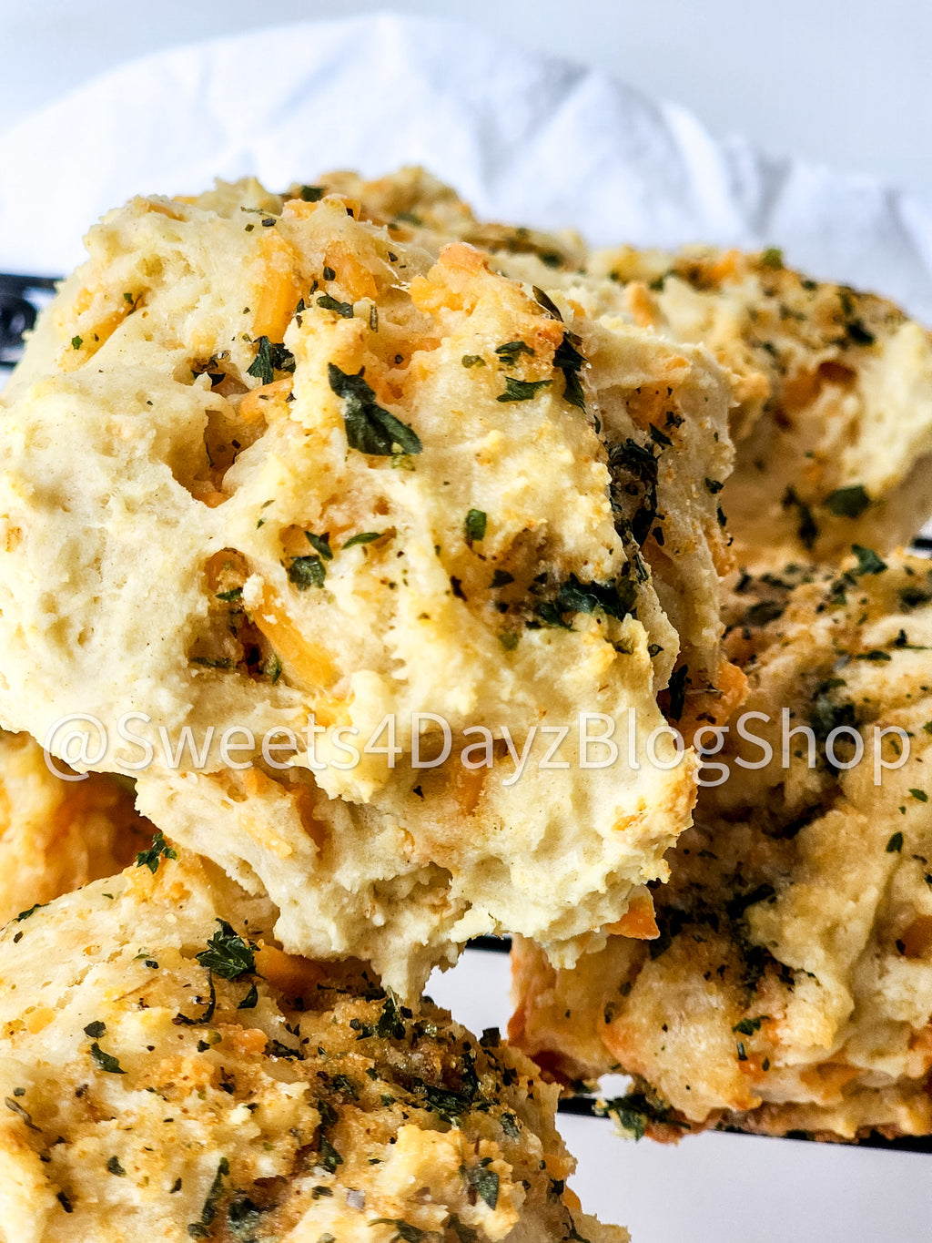 Copycat Red Lobster's Cheddar Bay Biscuits on White