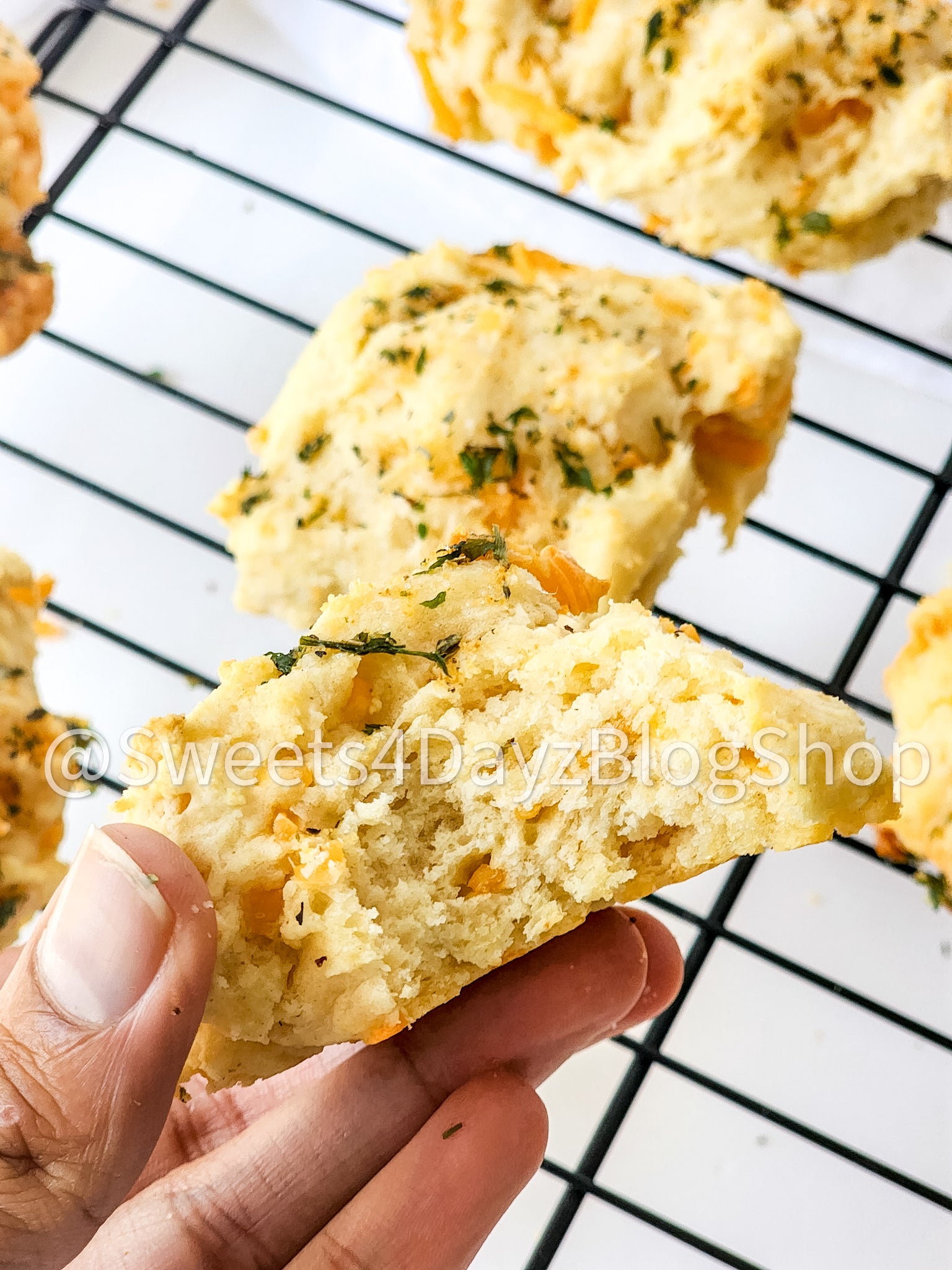 Copycat Red Lobster's Cheddar Bay Biscuits on White