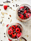 Chocolate Overnight Oats on Linen