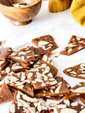 Homemade Almond Toffee on Marble