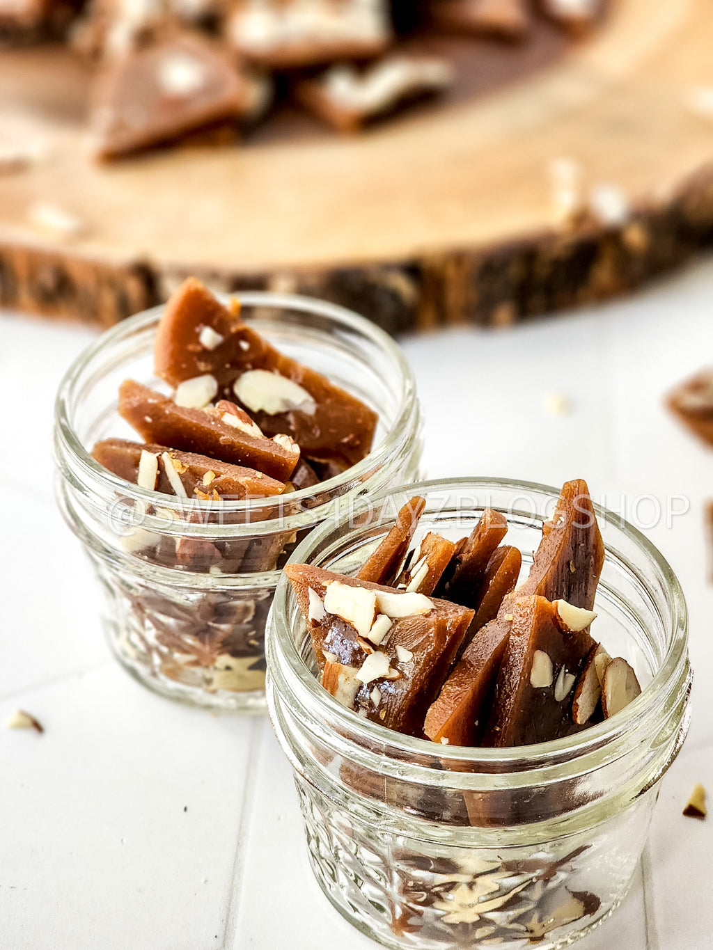 Homemade Almond Toffee on Rhombus