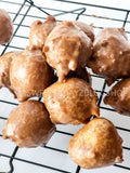 Coffee Glazed Donut Holes on White