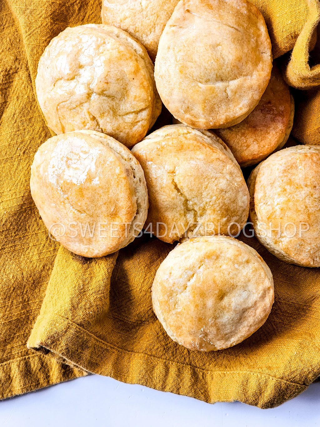 Copycat Popeyes Biscuits on White