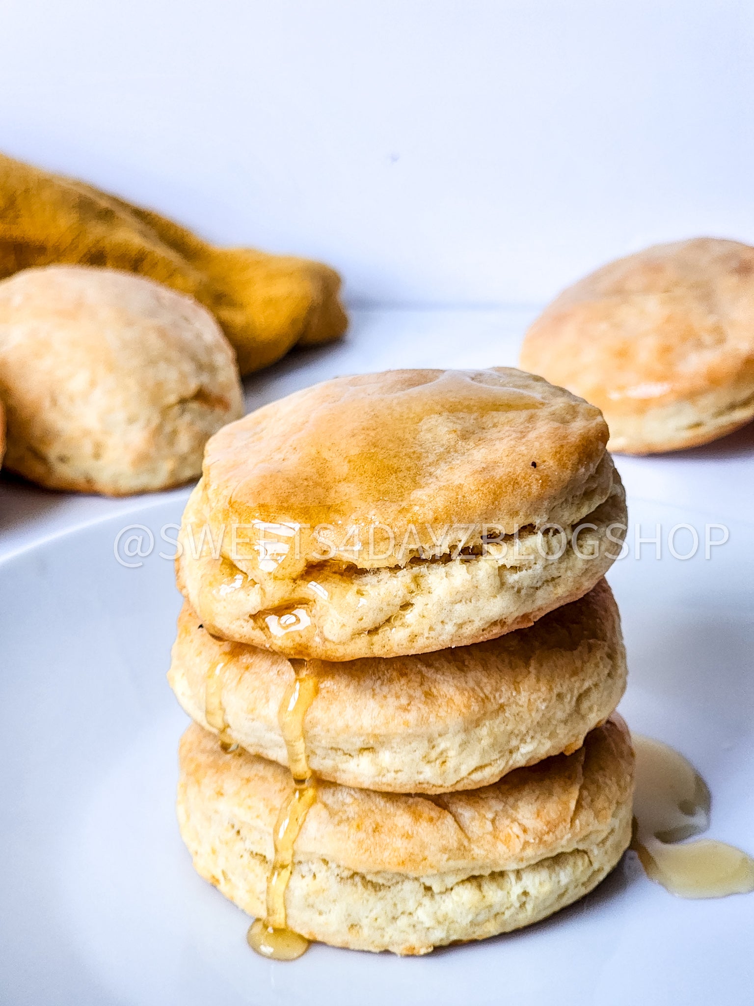 Copycat Popeyes Biscuits on Marble