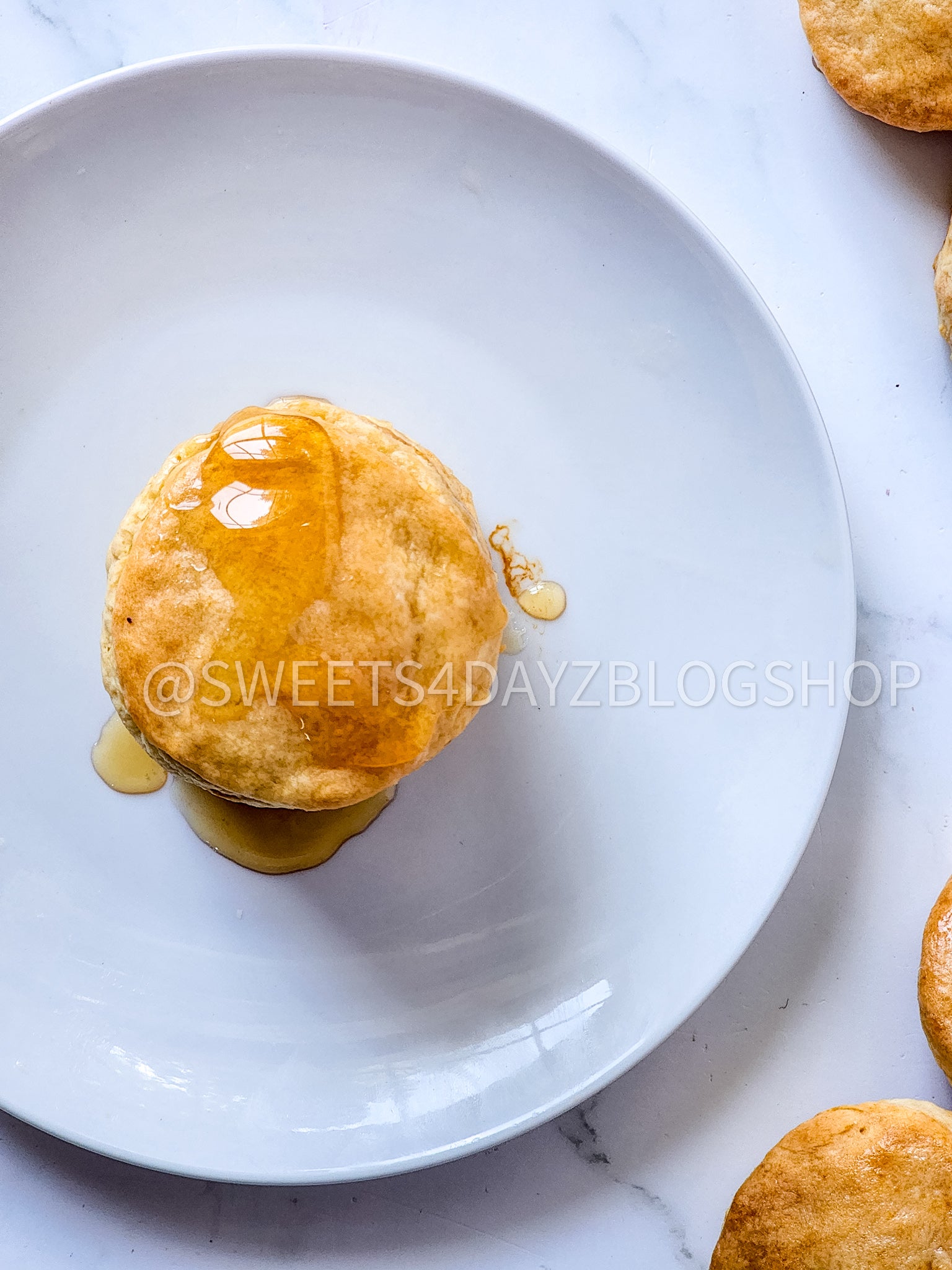 Copycat Popeyes Biscuits on Marble