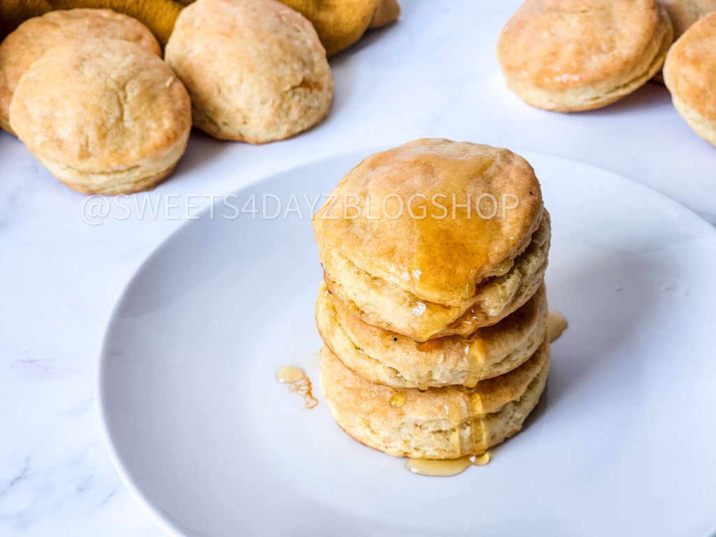 Copycat Popeyes Biscuits on Marble