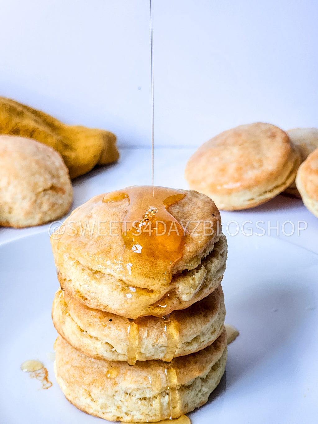 Copycat Popeyes Biscuits on Marble