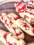 Bloody Almond Cookie Fingers on Linen