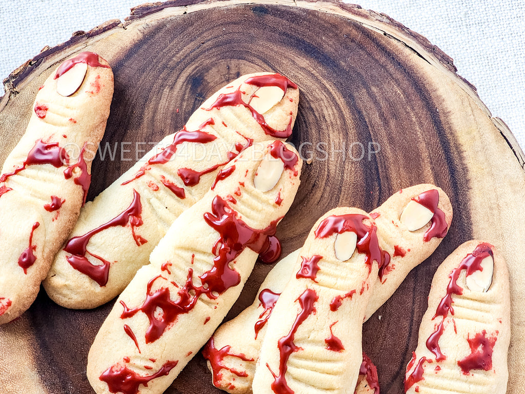 Bloody Almond Cookie Fingers on Linen
