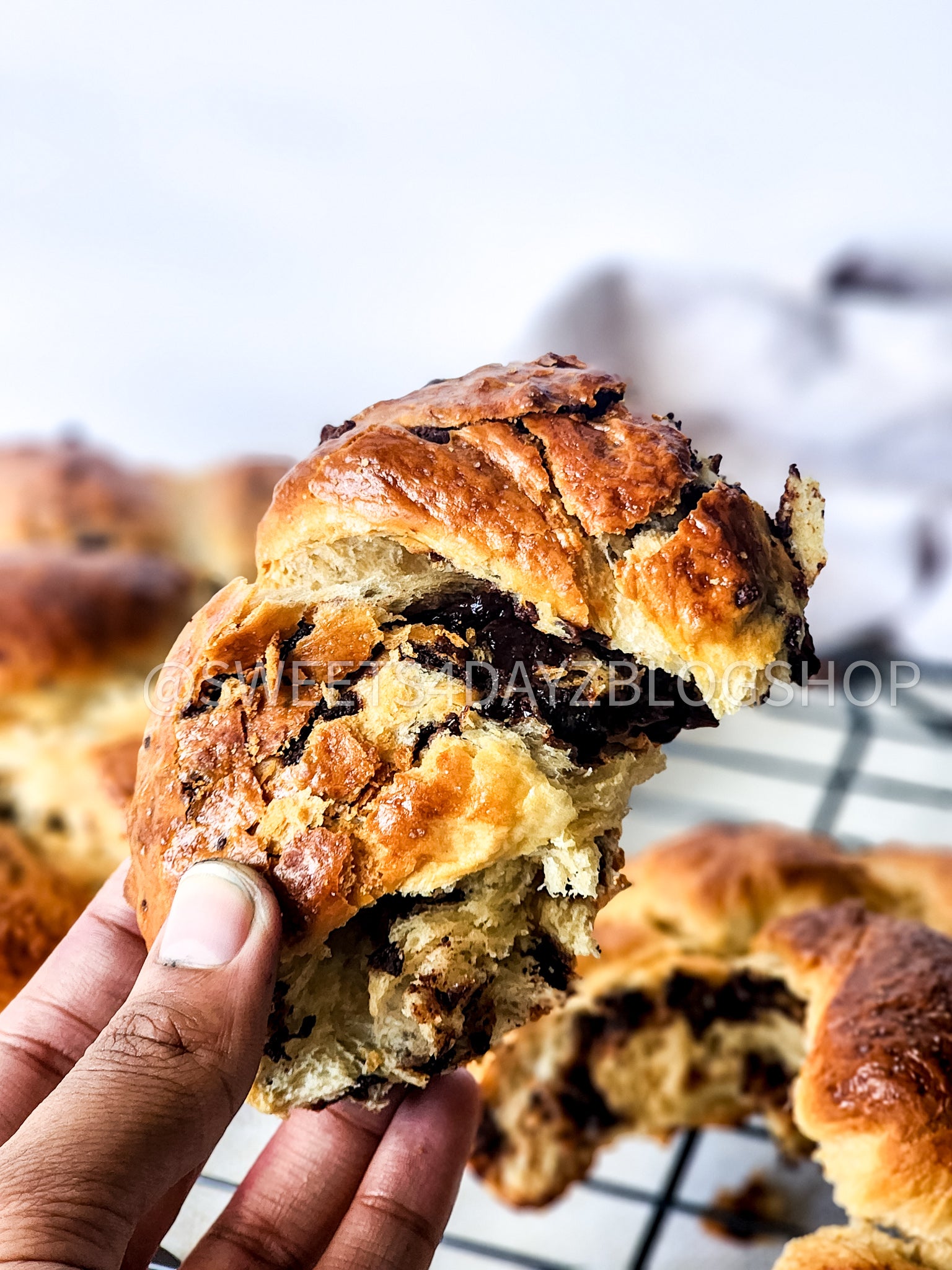 Chocolate Brioche Bread on Linen