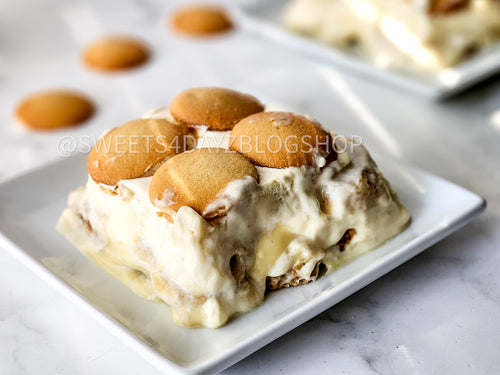 Banana Pudding Bars on Marble