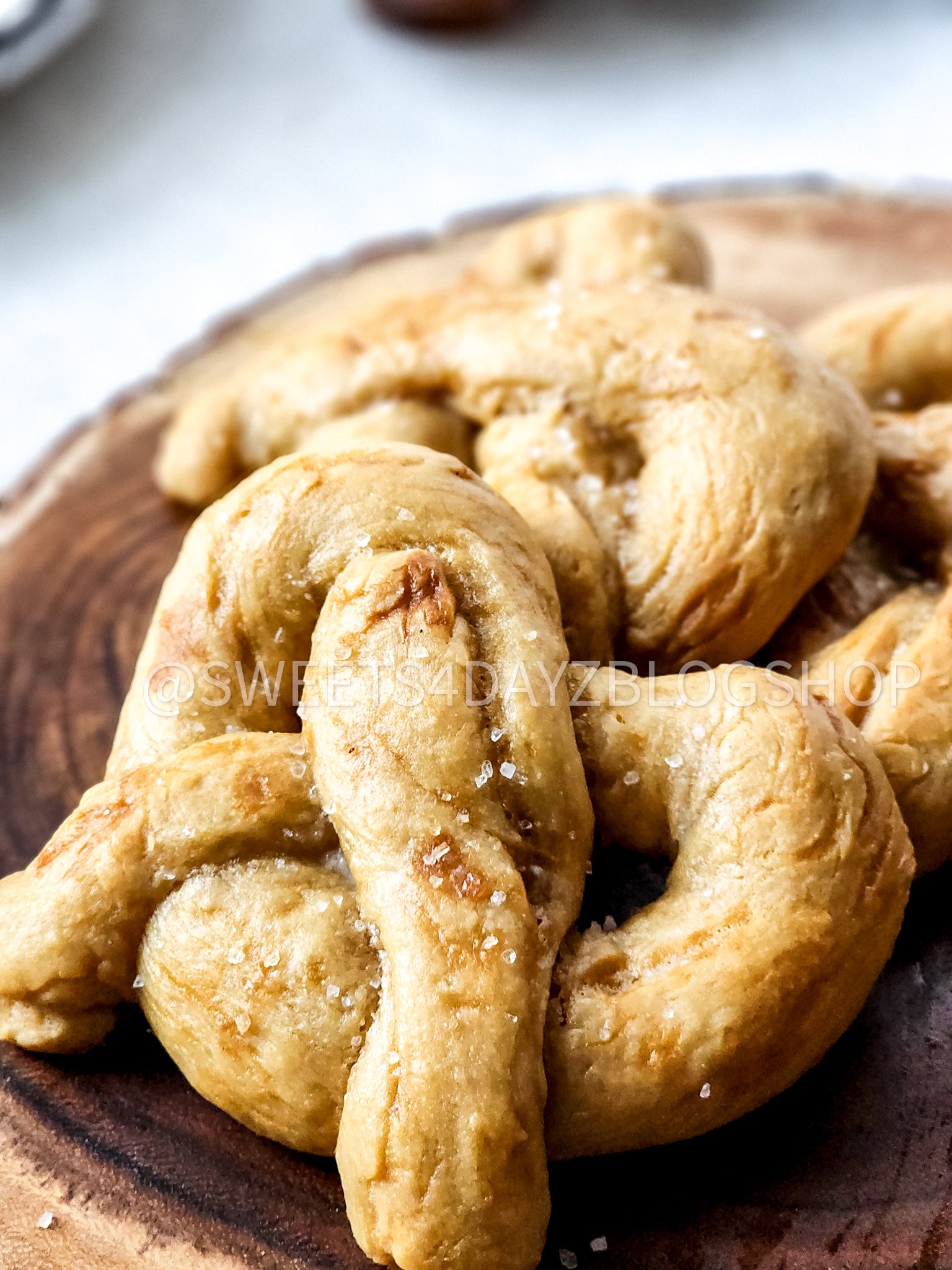 Homemade Soft Pretzels on Linen