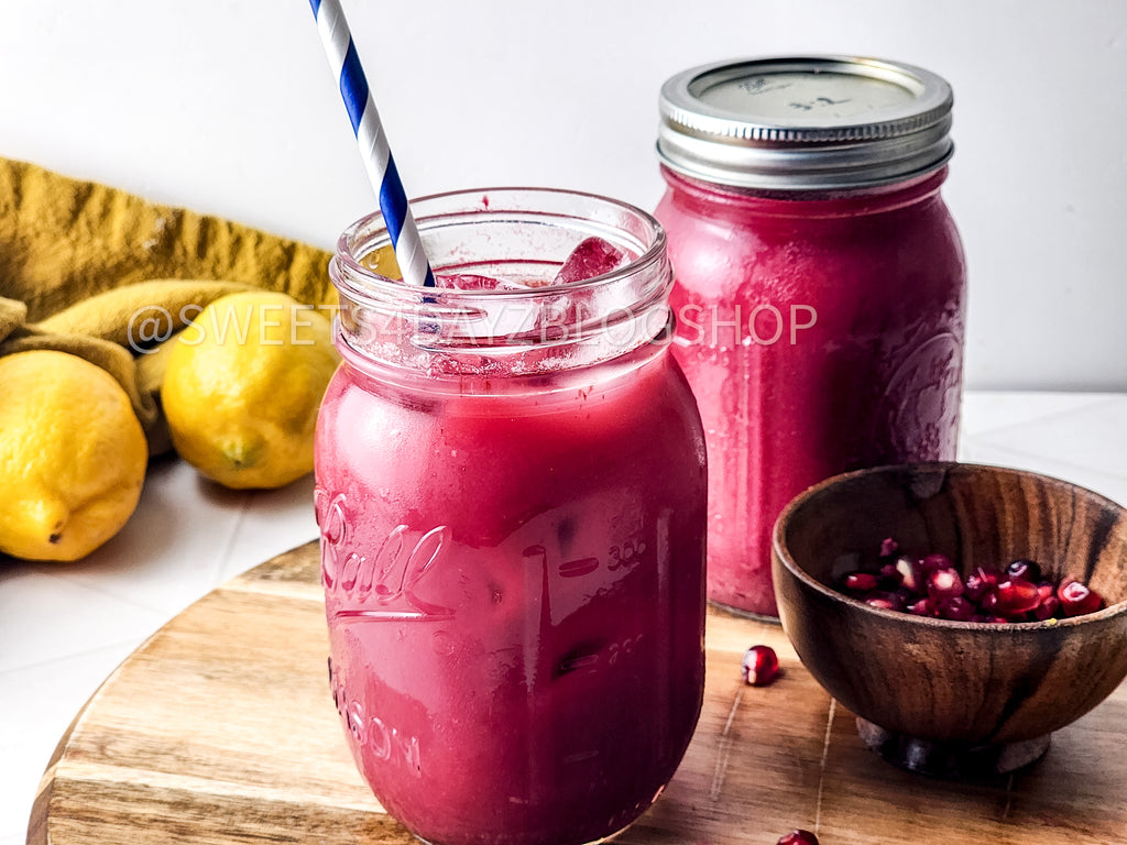 Homemade Pomegranate Juice on Rhombus
