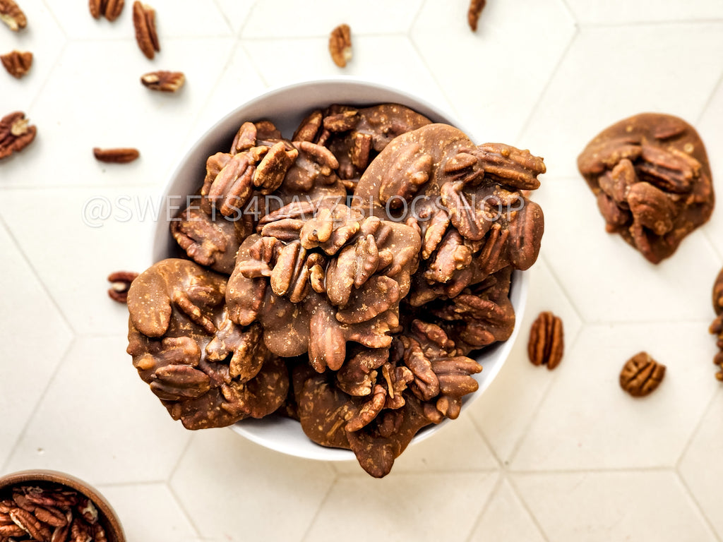 Homemade Pecan Pralines on Rhombus