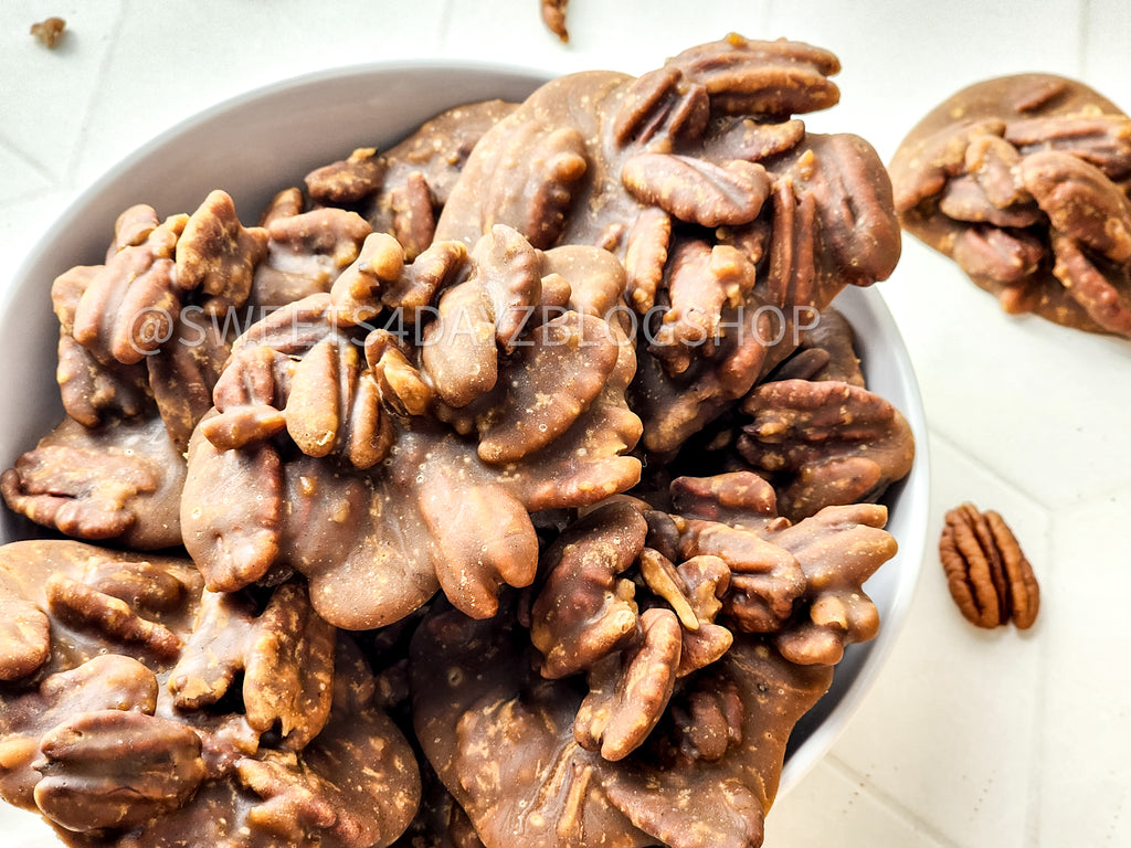 Homemade Pecan Pralines on Rhombus