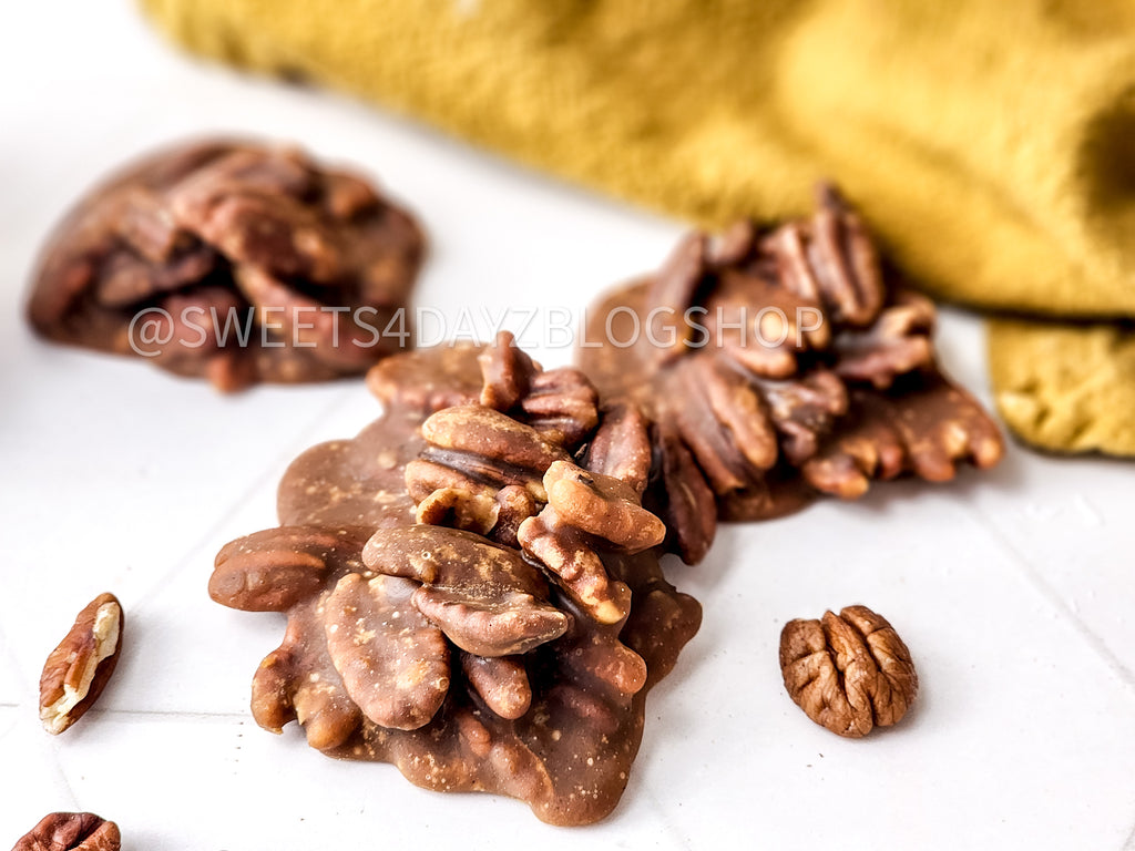 Homemade Pecan Pralines on Rhombus
