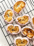 Heart Palmier Cookies on White