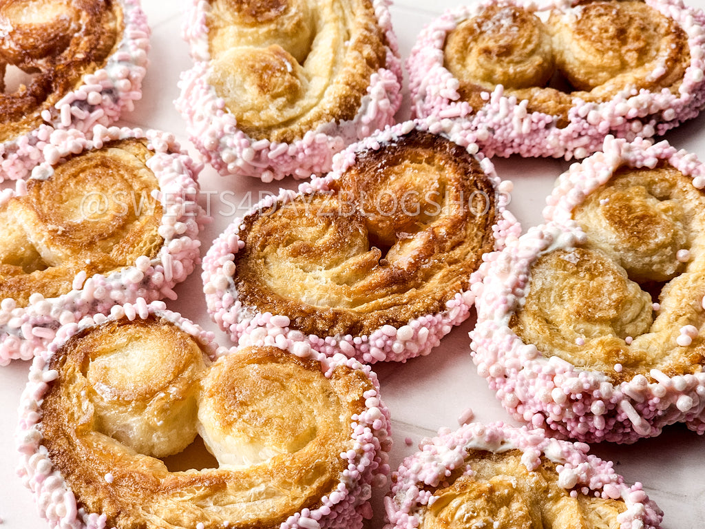 Heart Palmier Cookies on Rhombus