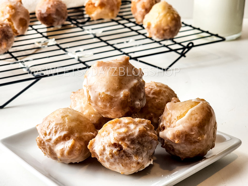 Copycat Dunkin Glazed Munchkins on White