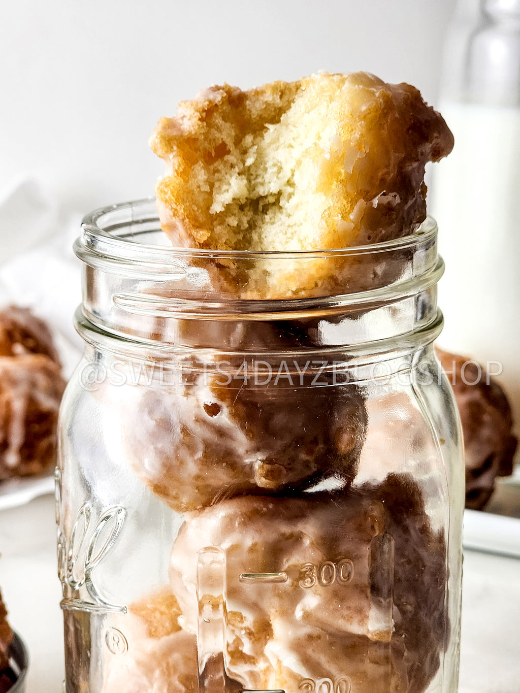 Copycat Dunkin Glazed Munchkins on Marble