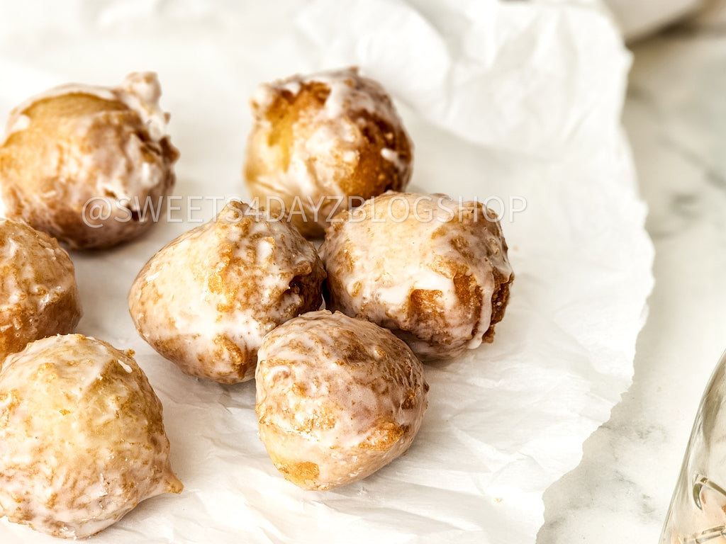 Copycat Dunkin Glazed Munchkins on Marble