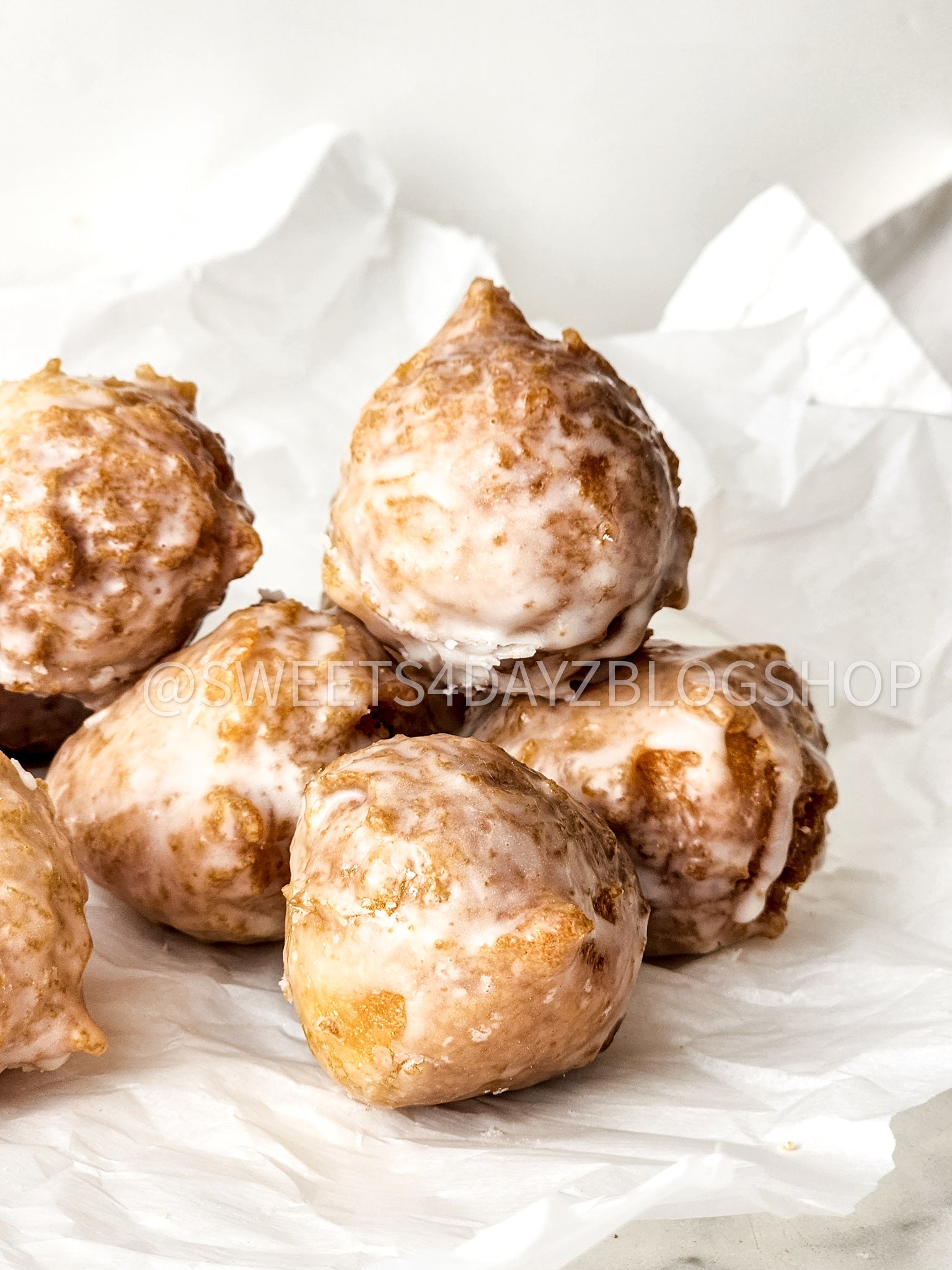 Copycat Dunkin Glazed Munchkins on Marble