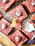 Raspberry Lemon Bars on Rhombus