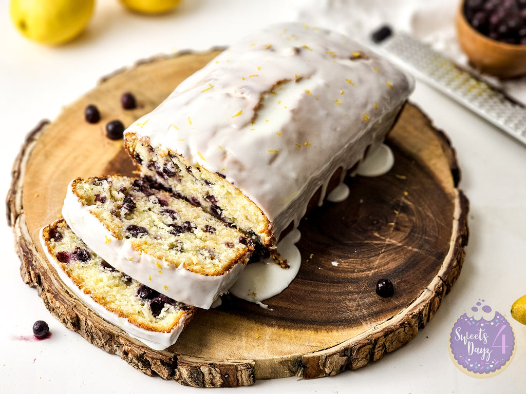 Lemon Blueberry Loaf on White