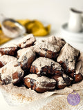 Chocolate Beignets on White